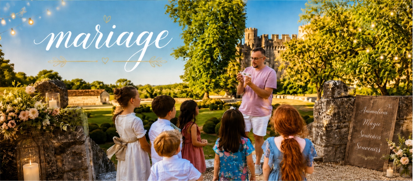 Animation de mariage dans un jardin